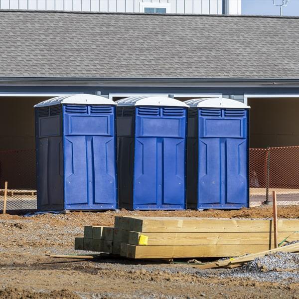 Heavy-duty construction site porta potty in West Covina, California